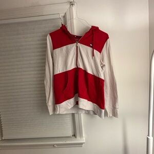 Tommy Hilfiger Red and White Hoodie